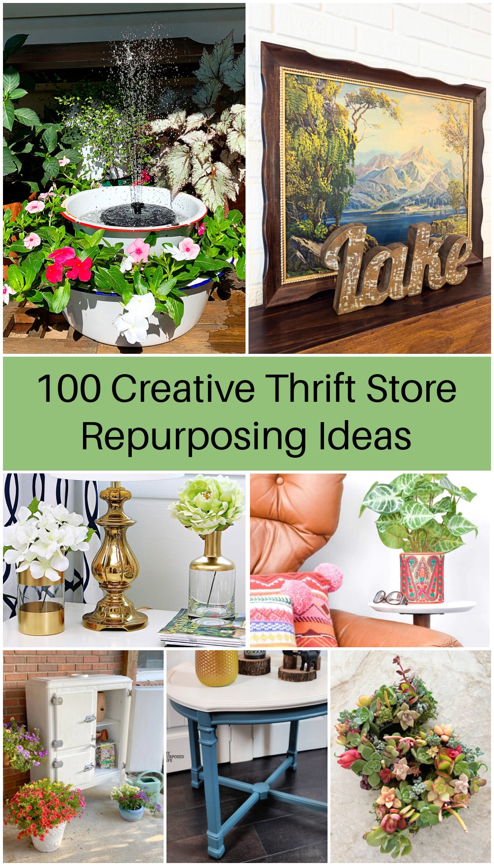 Love thrift store makeovers? 🎨✨ Discover 100 creative and budget-friendly ways to repurpose secondhand finds into stunning home decor and unique gift ideas for the home and garden!