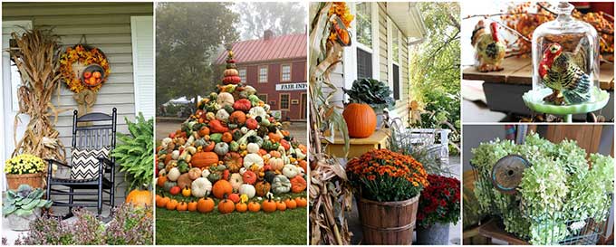 Fall decor including outdoor fall decorations and DIY fall decor ideas!
