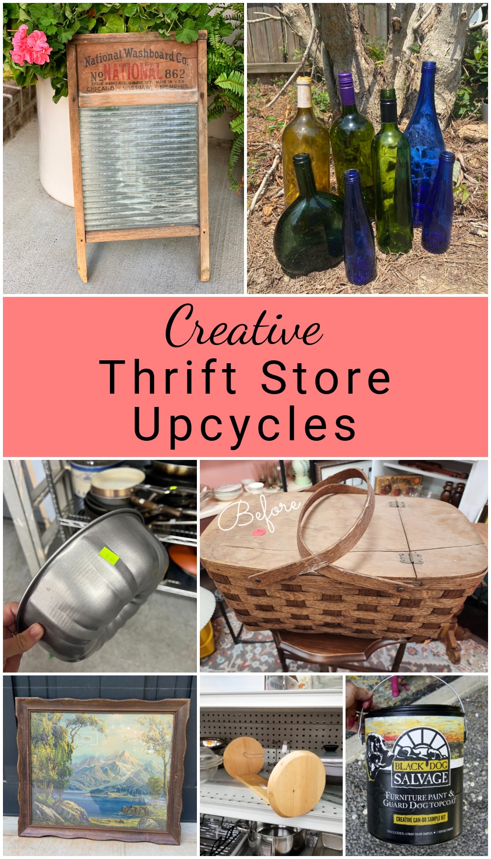 Repurposing ideas from thrift store finds.